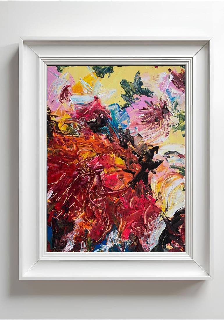Original Abstract Expressionism Abstract Painting by Vera Hruba