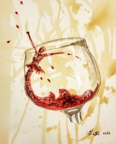 Print of Abstract Expressionism Food & Drink Paintings by Safa Rubaye