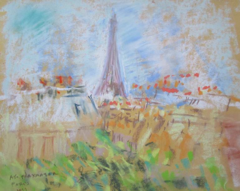 Original Contemporary Cities Drawing by Agnieszka   Praxmayer