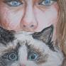 Taylor Swift and her cat, detail.