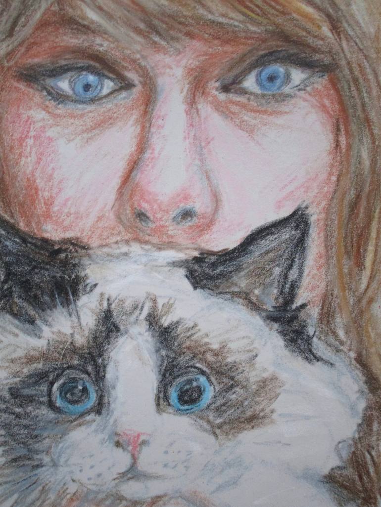 Original Portrait Drawing by Agnieszka   Praxmayer