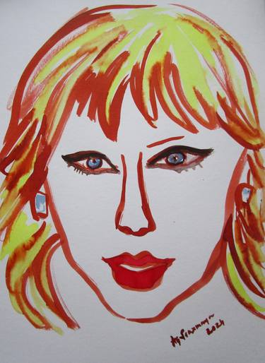 Taylor Swift face sketch. thumb