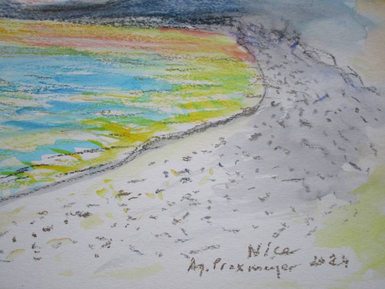 Original Contemporary Beach Painting by Agnieszka   Praxmayer