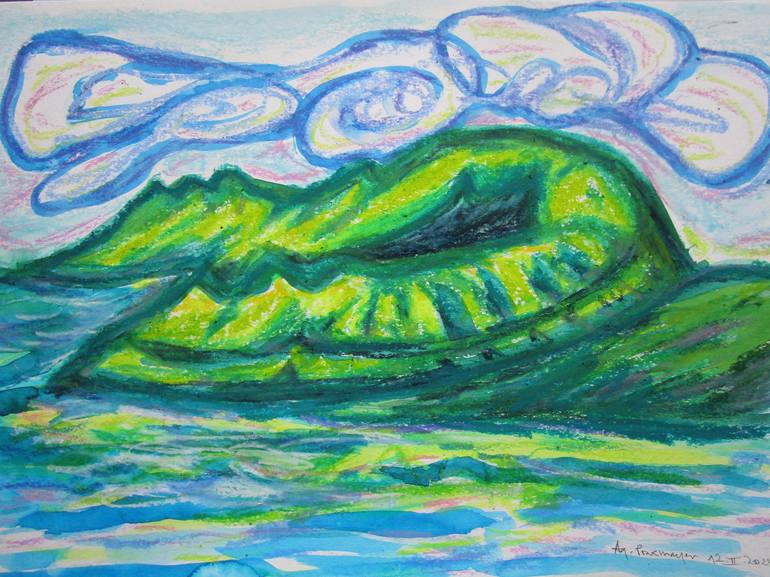 Original Contemporary Seascape Painting by Agnieszka   Praxmayer