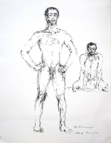 Original Black & White Nude Drawings by Agnieszka   Praxmayer