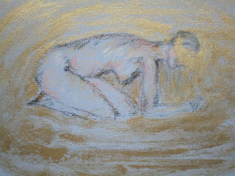Original Figurative Nude Drawing by Agnieszka   Praxmayer