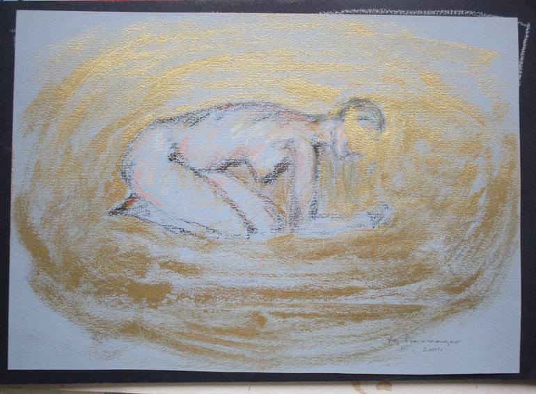 Original Figurative Nude Drawing by Agnieszka   Praxmayer