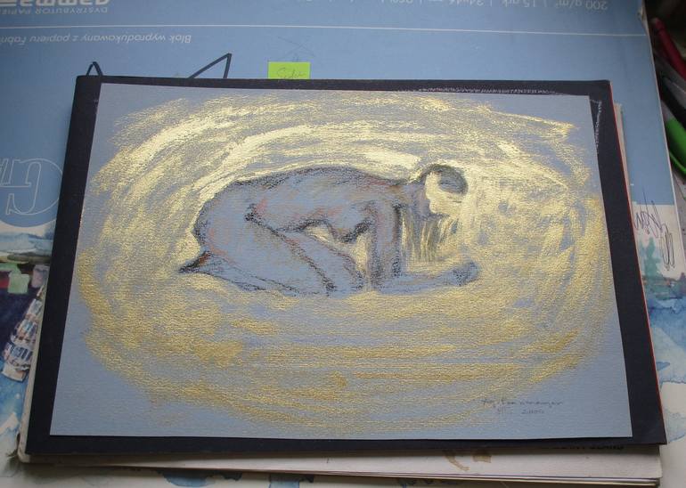 Original Figurative Nude Drawing by Agnieszka   Praxmayer