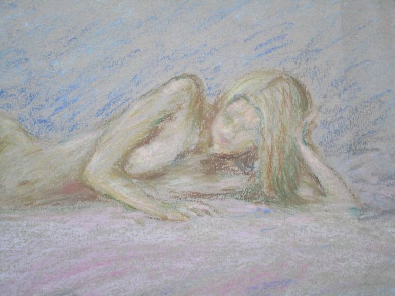 Original Figurative Nude Drawing by Agnieszka   Praxmayer