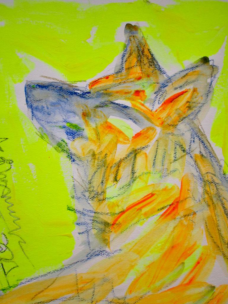 Original Contemporary Dogs Painting by Agnieszka   Praxmayer