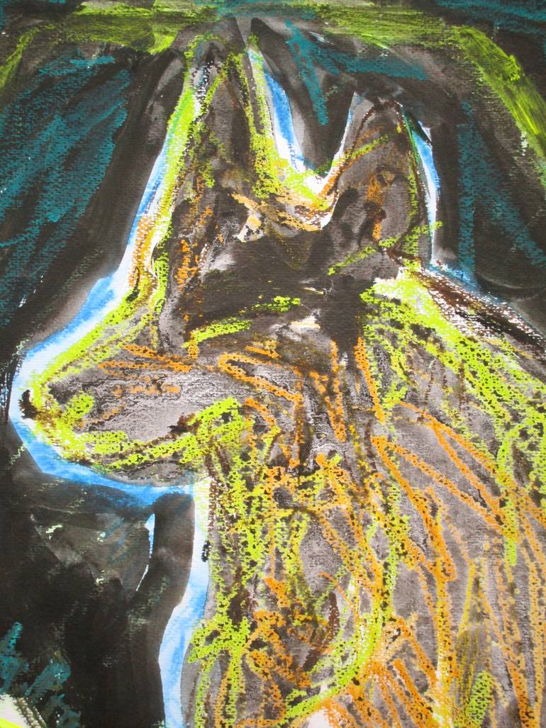 Original Figurative Dogs Painting by Agnieszka   Praxmayer