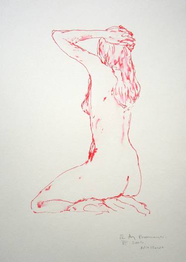 Original Contemporary Nude Drawings by Agnieszka   Praxmayer