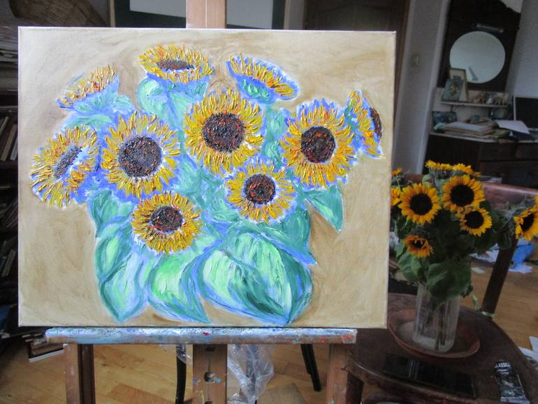 Original Contemporary Floral Painting by Agnieszka   Praxmayer