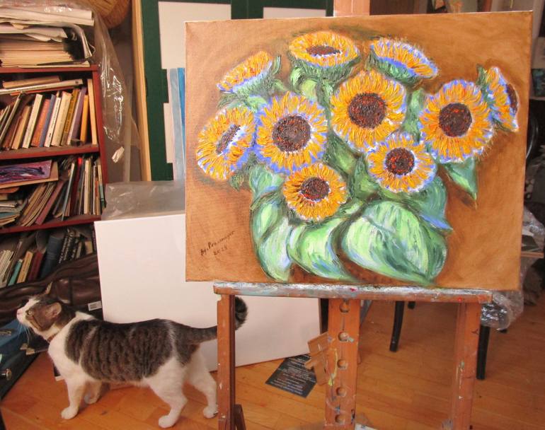 Original Contemporary Floral Painting by Agnieszka   Praxmayer