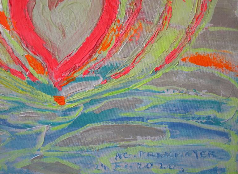 Original Abstract Expressionism Love Painting by Agnieszka   Praxmayer