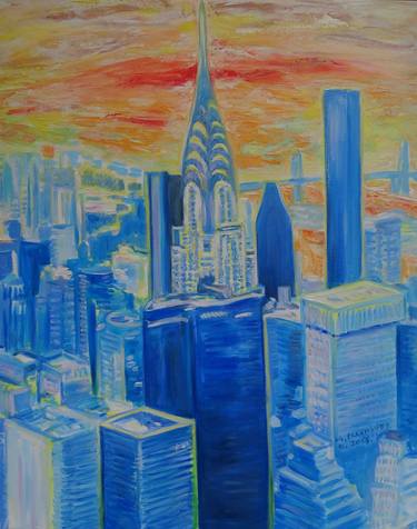 Chrysler Building, nuage rouge. thumb