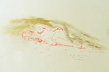 Original Fine Art Nude Drawings by Agnieszka Praxmayer