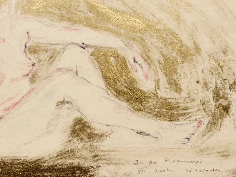 Original Contemporary Nude Drawing by Agnieszka   Praxmayer
