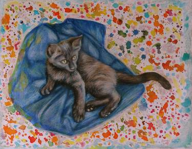 Print of Figurative Cats Paintings by Agnieszka Praxmayer