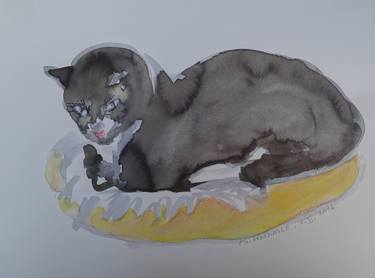 Print of Figurative Cats Paintings by Agnieszka Praxmayer