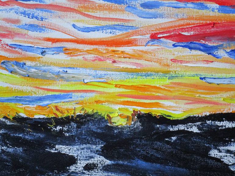 Original Abstract Expressionism Landscape Painting by Agnieszka   Praxmayer