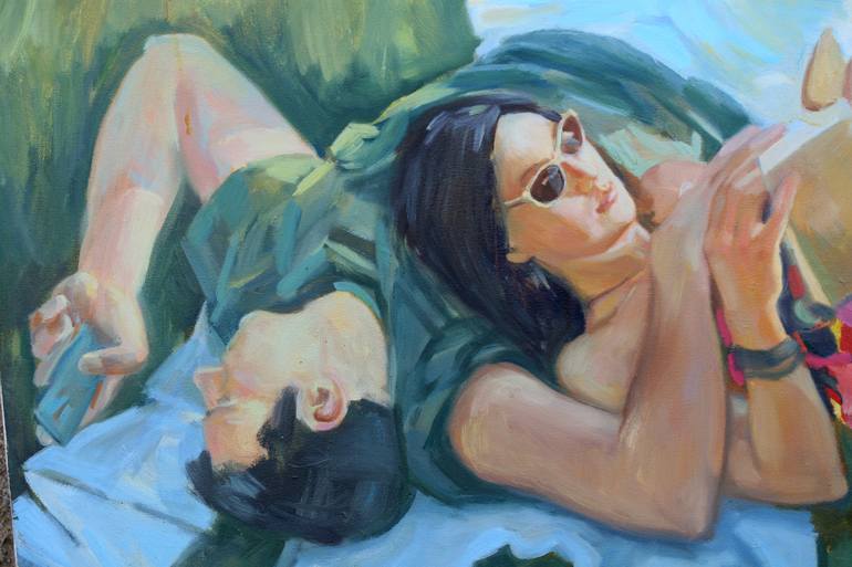 Original Figurative People Painting by Katia Weyher