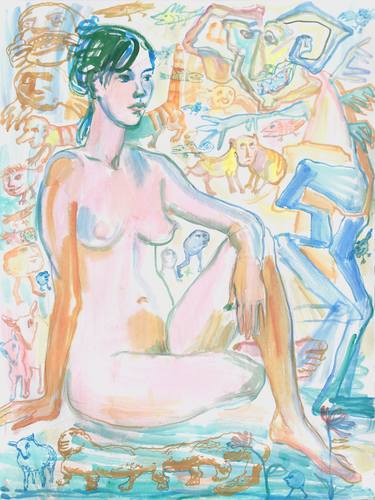 Print of Figurative Nude Drawings by Katia Weyher