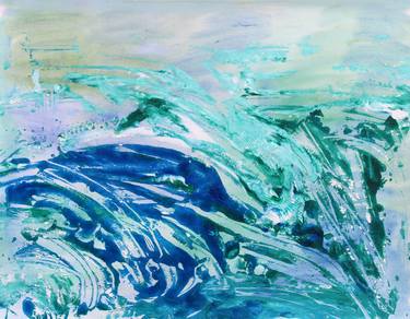 Original Expressionism Seascape Printmaking by Katia Weyher