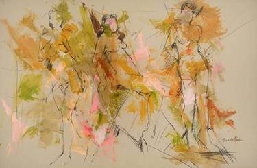 Original Abstract Expressionism Women Paintings by Deborah Brisker Burk