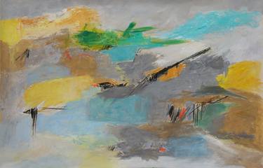 Original Abstract Expressionism Landscape Painting by Deborah Brisker Burk