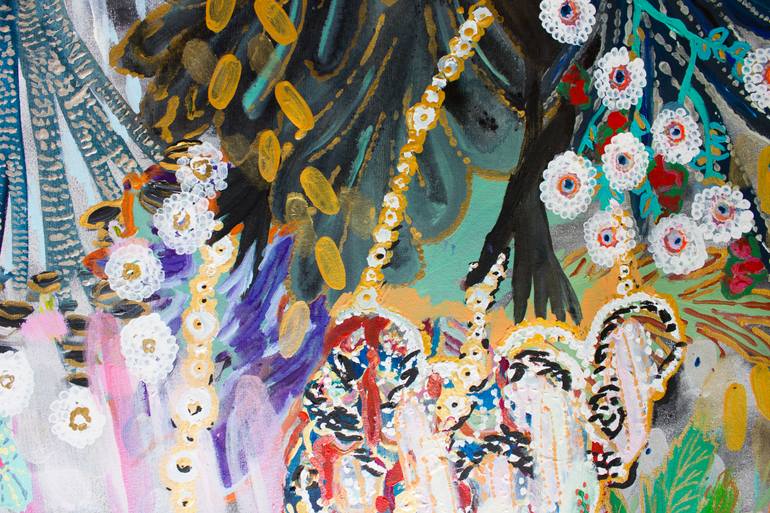 Original Abstract Fantasy Painting by Lia Porto