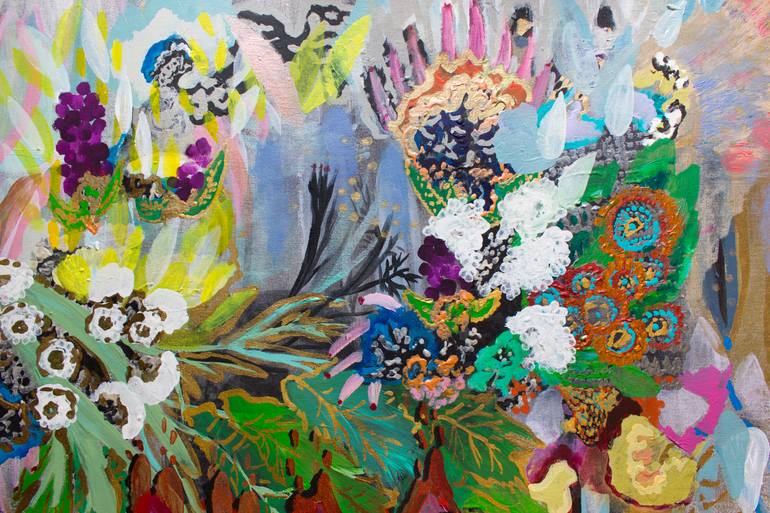 Original Abstract Fantasy Painting by Lia Porto