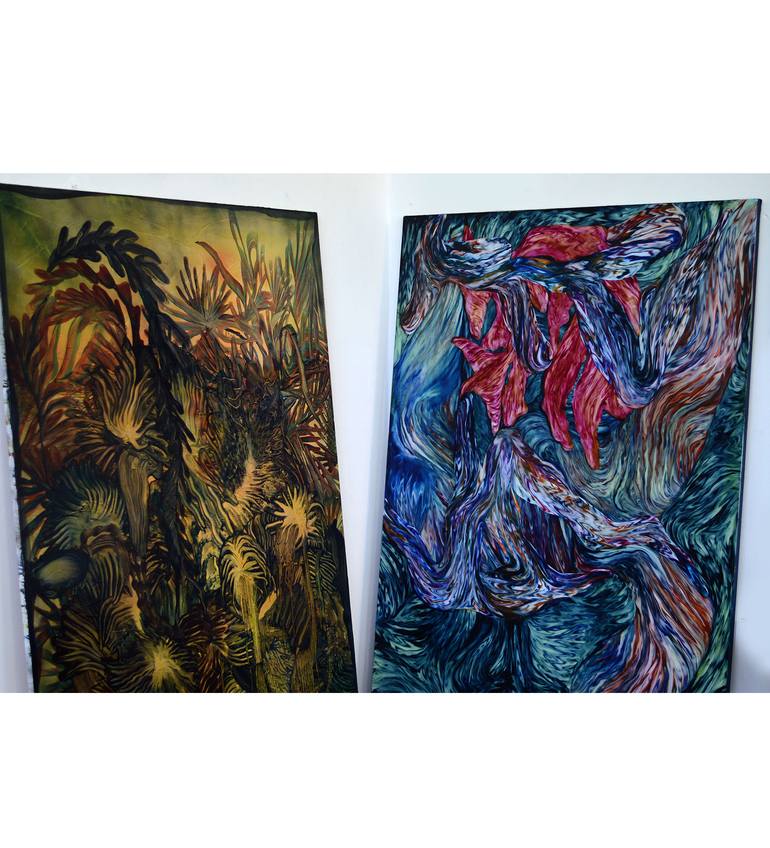 Original Abstract Expressionism Nature Painting by Edyta Hul