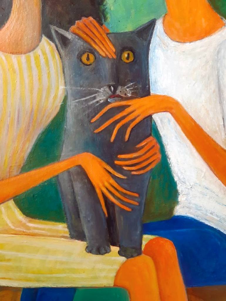 Original Abstract Expressionism Animal Painting by Zakir Akhmedov