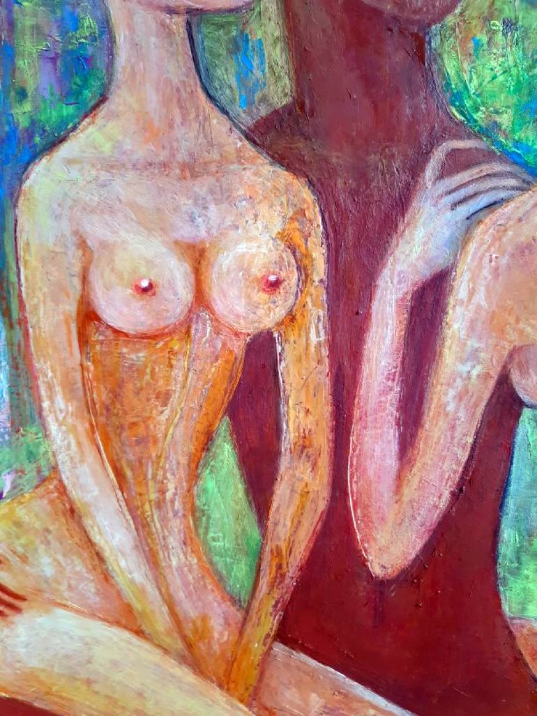 Original Art Nouveau Erotic Painting by Zakir Akhmedov