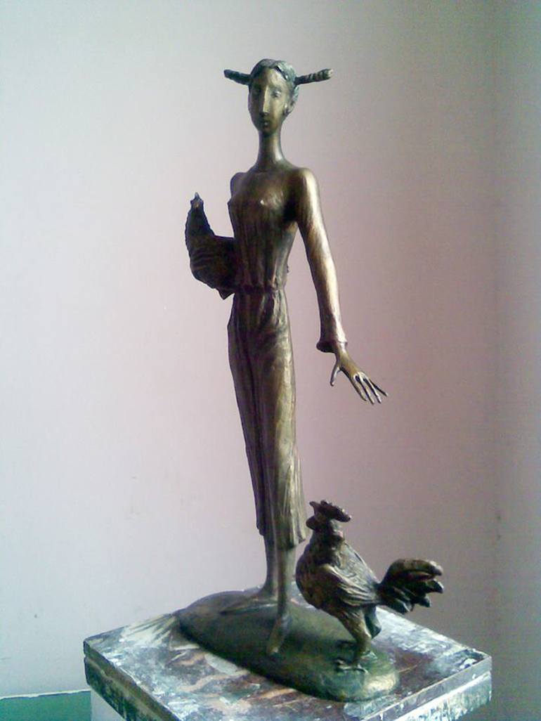 Original Fine Art Rural life Sculpture by Zakir Akhmedov