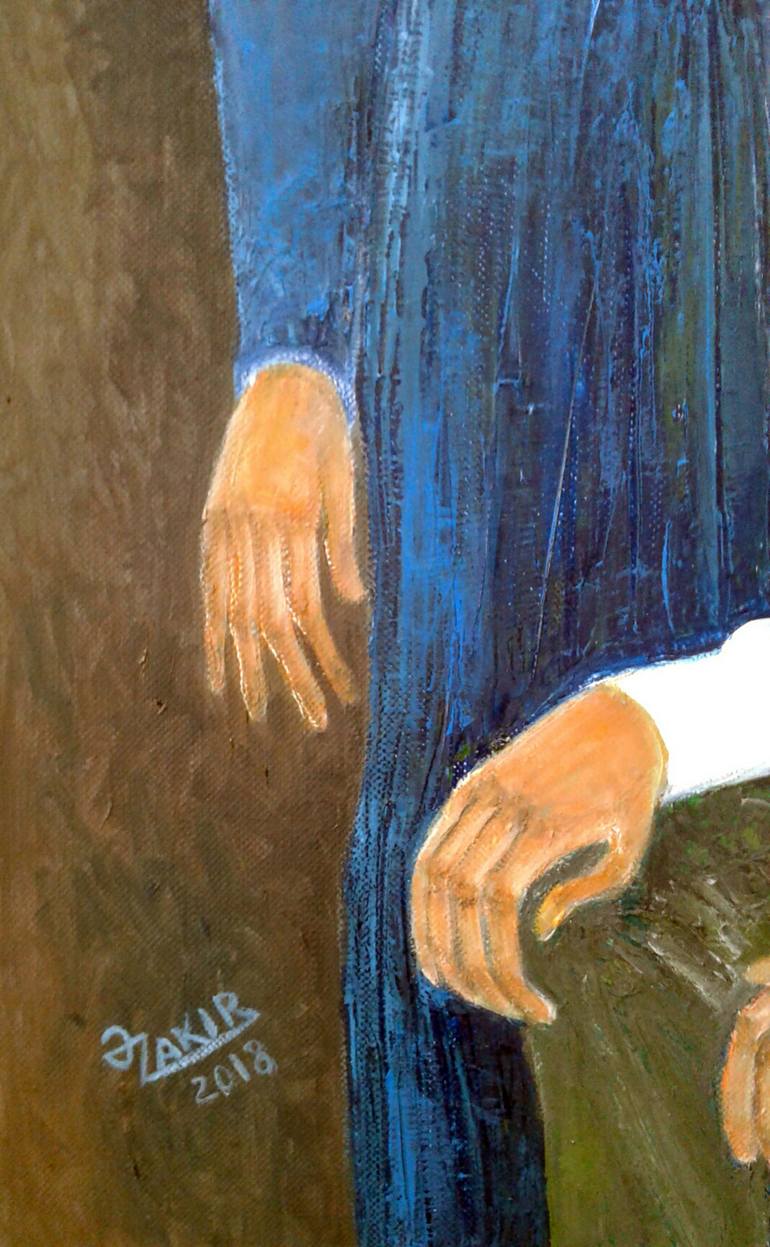 Original Impressionism People Painting by Zakir Akhmedov