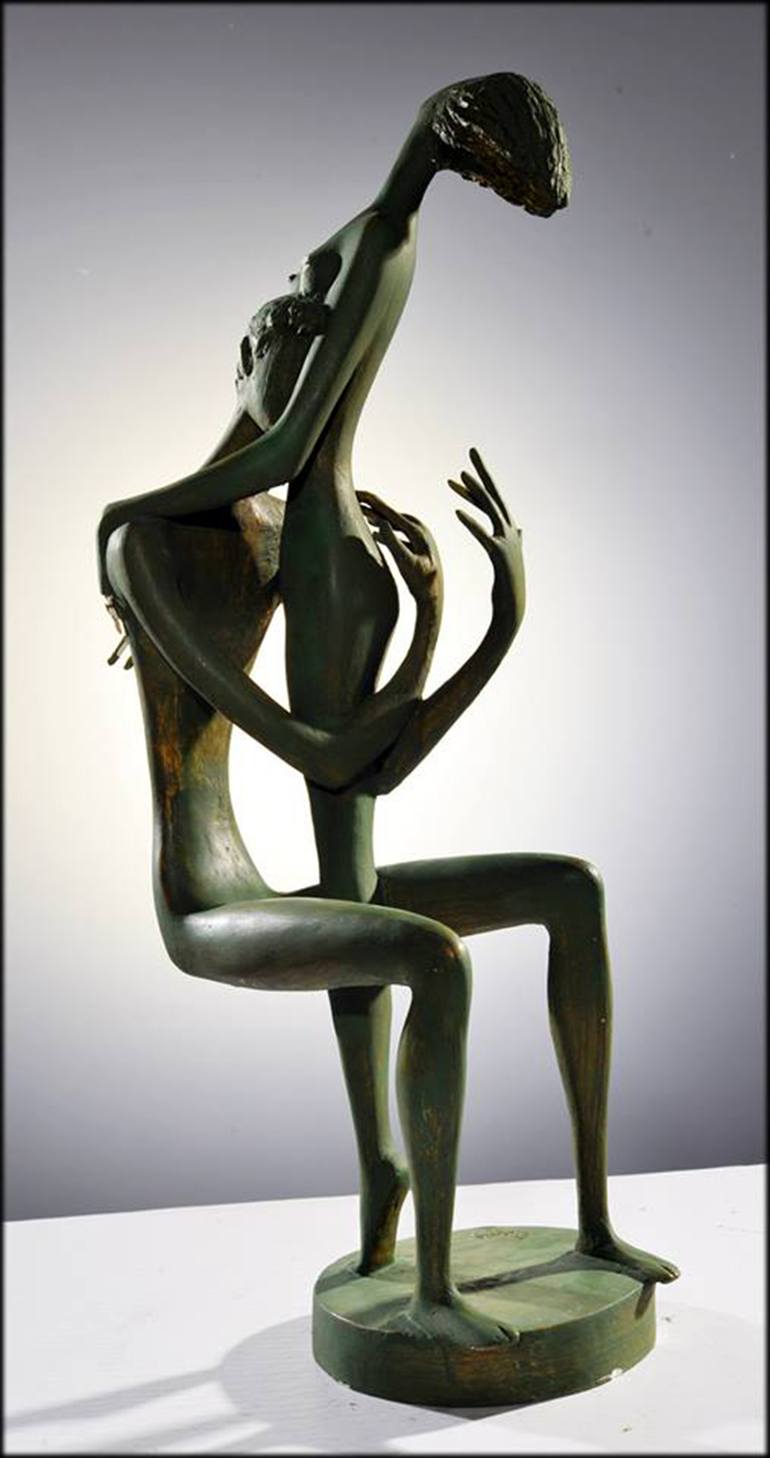 Original Abstract Expressionism Love Sculpture by Zakir Akhmedov