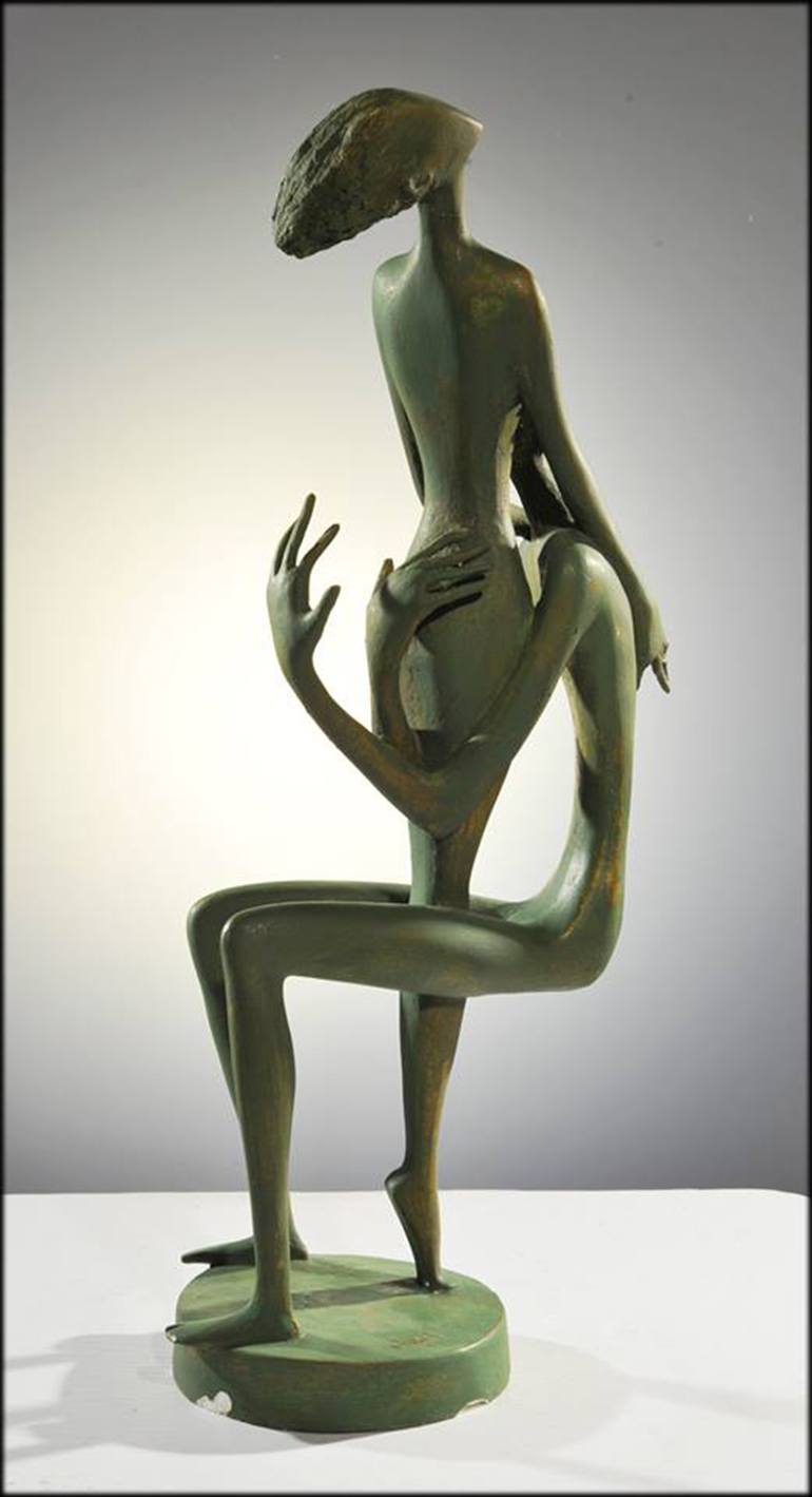 Original Abstract Expressionism Love Sculpture by Zakir Akhmedov