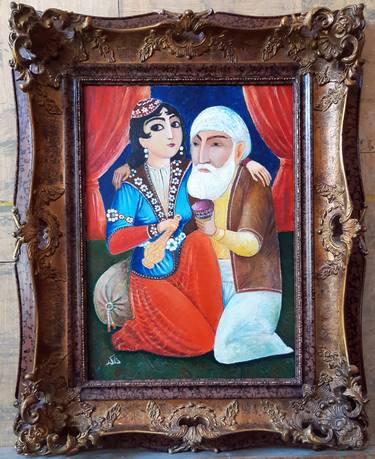 Original Folk Love Paintings by Zakir Akhmedov