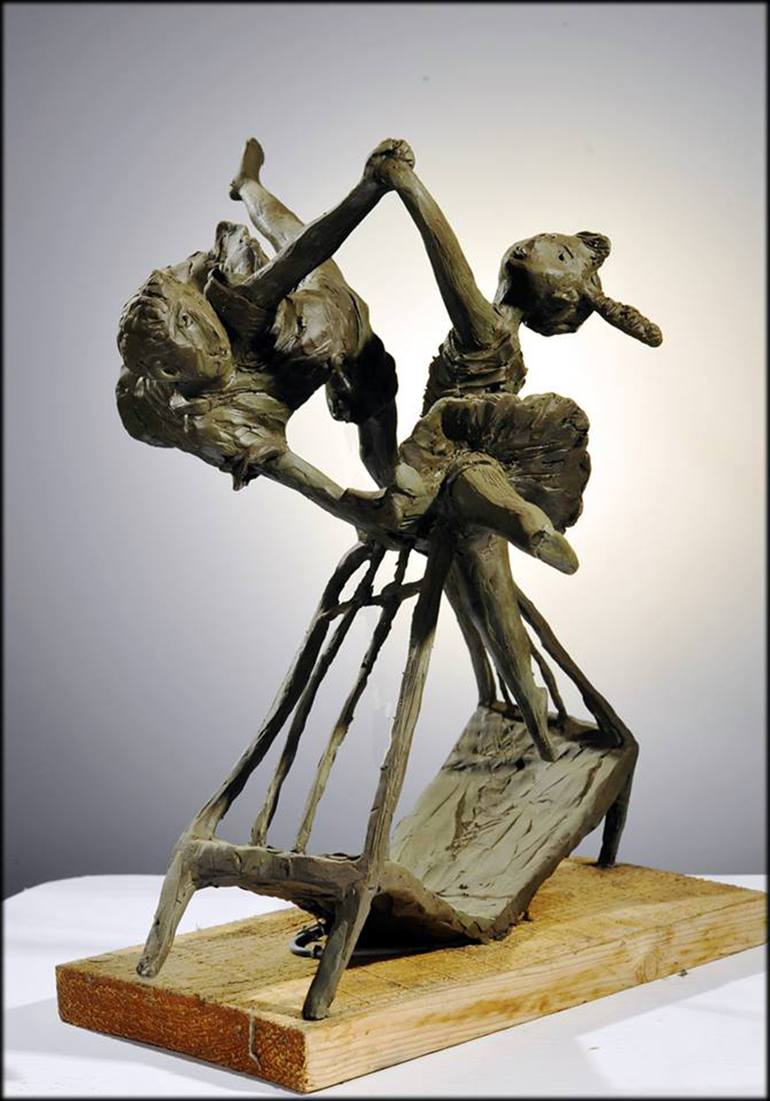 Original Impressionism Children Sculpture by Zakir Akhmedov