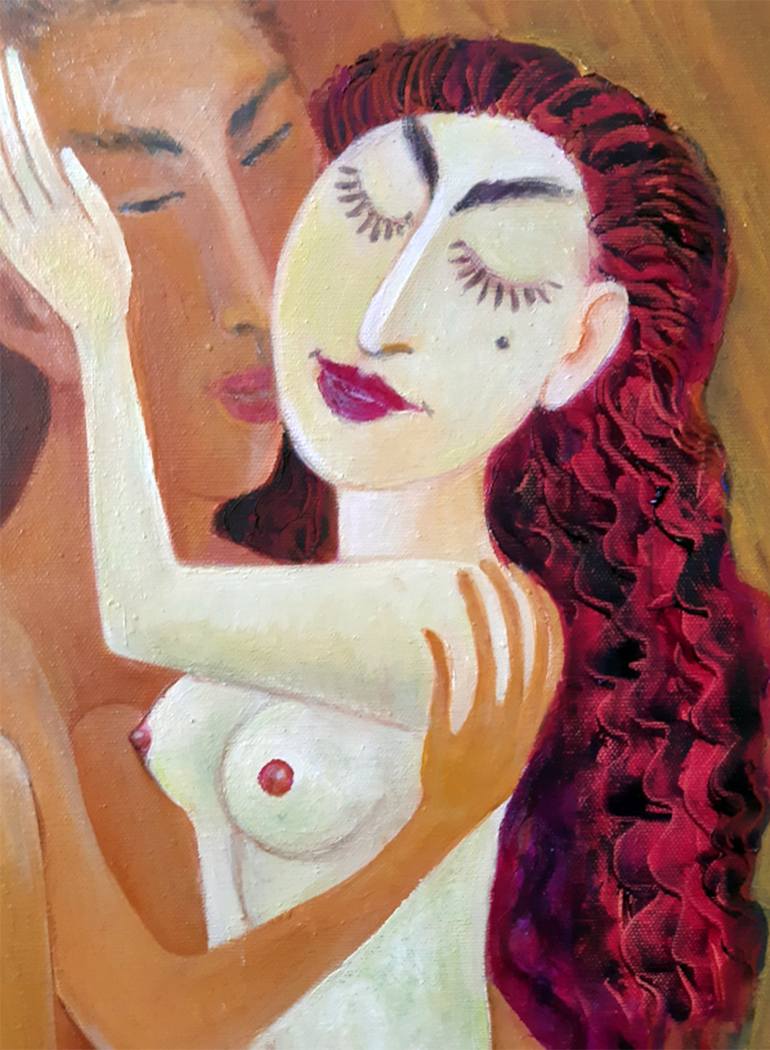 Original Impressionism Nude Painting by Zakir Akhmedov