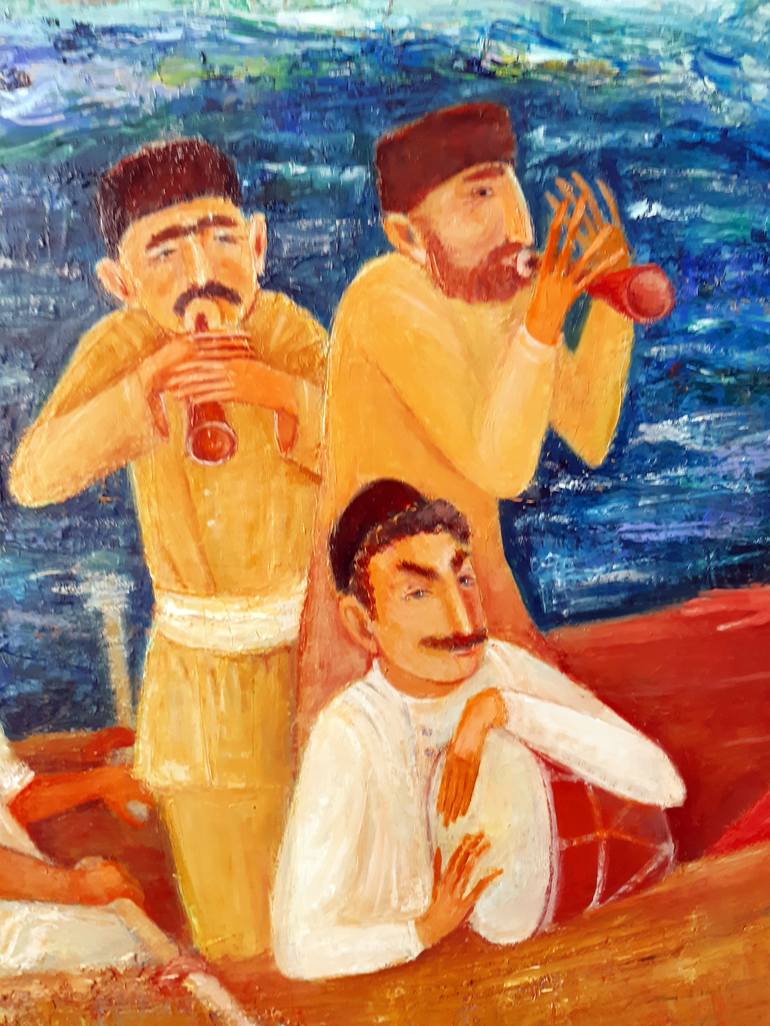 Original Impressionism Family Painting by Zakir Akhmedov