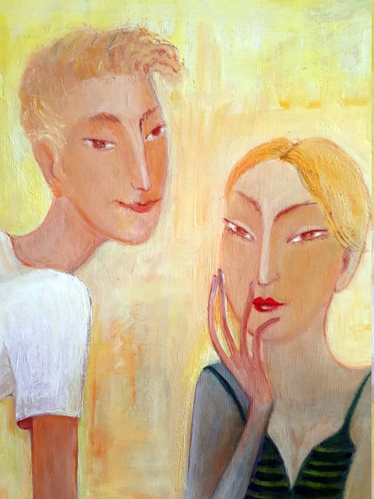 Original Expressionism Family Painting by Zakir Akhmedov