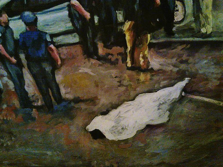 Original Expressionism People Painting by Artist Anthony Flake