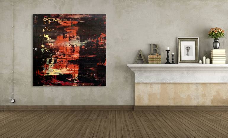 Original Abstract Expressionism Abstract Painting by Parscha Mirghawameddin