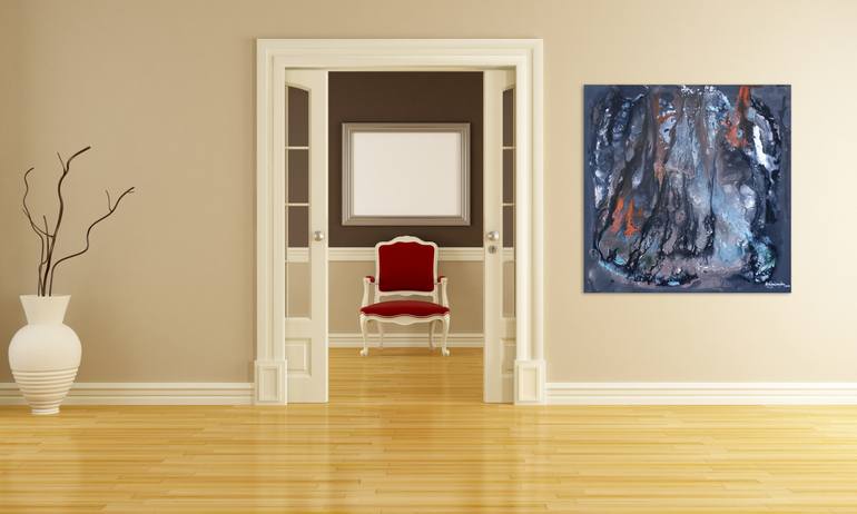 Original Abstract Expressionism Abstract Painting by Parscha Mirghawameddin