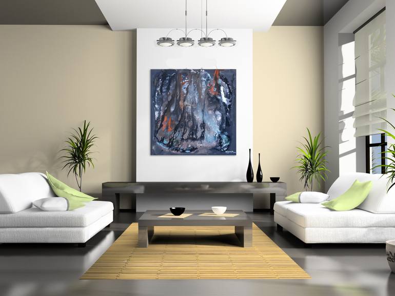 Original Abstract Expressionism Abstract Painting by Parscha Mirghawameddin