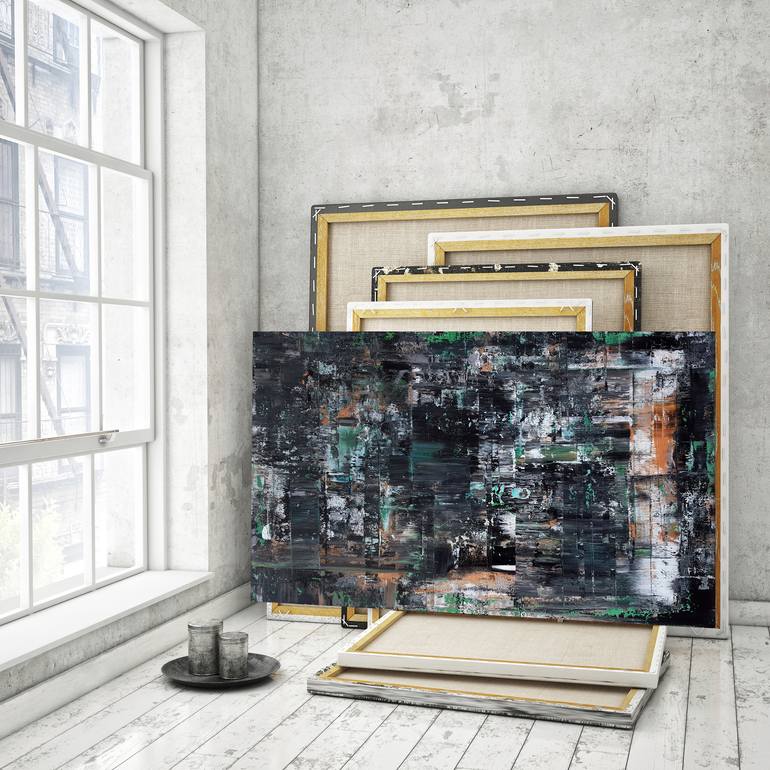 Original Abstract Expressionism Abstract Painting by Parscha Mirghawameddin