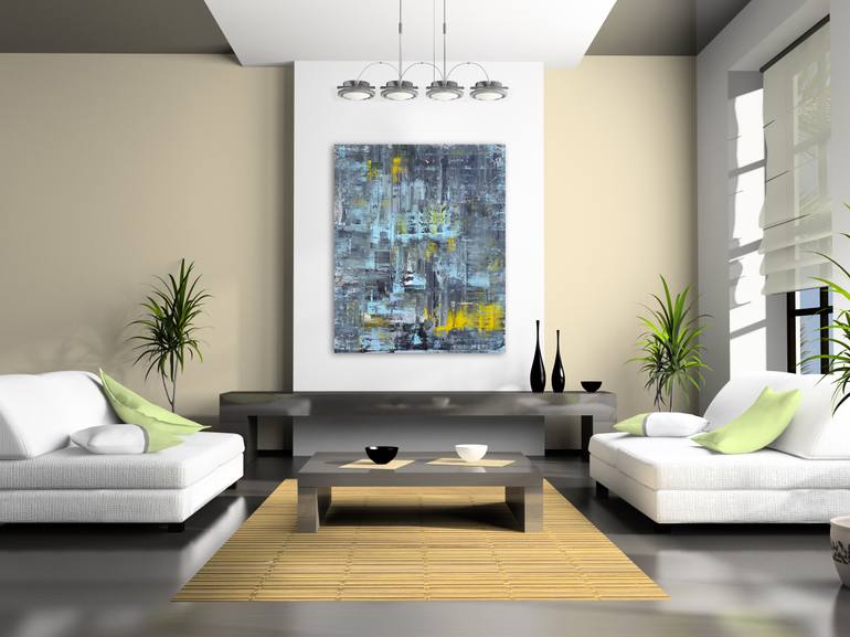 Original Abstract Expressionism Abstract Painting by Parscha Mirghawameddin